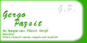 gergo pazsit business card